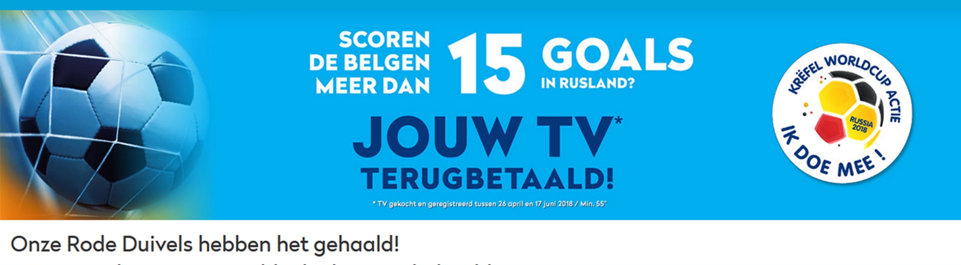 Mundialowa promocja: belgijski sklep zwróci klientom koszty zakupu telewizorów. Promocje cenowe bez obniżania ceny mają sens?