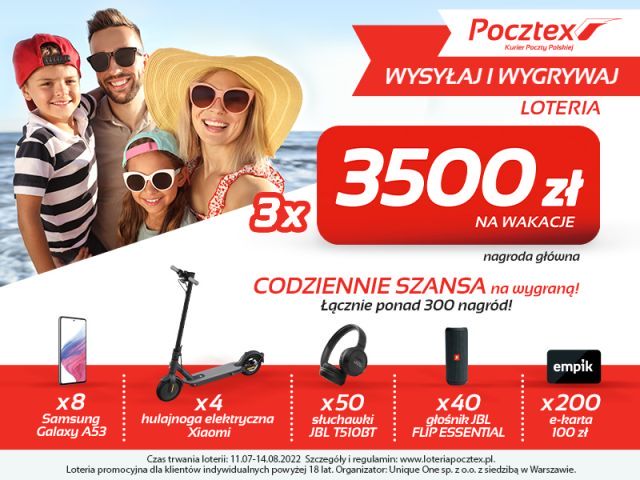 Poczta Polska rozpoczęła ogólnopolską loterię „Loteria Pocztex”