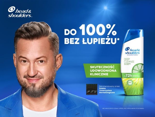 Marcin Prokop w kampanii reklamowej Head & Shoulders