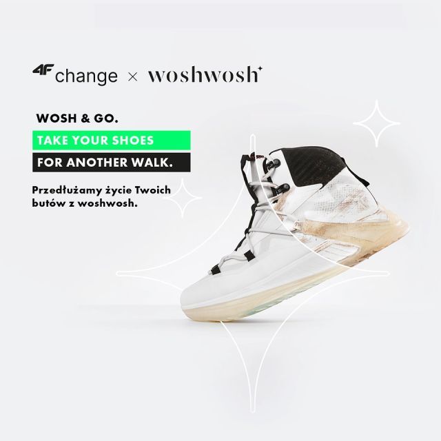 Marki 4F i Woshwosh zaczynaja wspólny projekt z zakresu cyrkularności obuwia