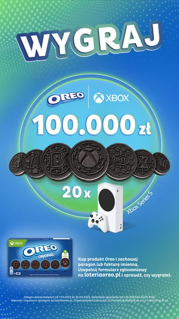 Specjalna edycja ciastek Oreo. Współpraca z Xboxem