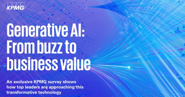 Raport KPMG pt. „Generative AI: From buzz to business value”
