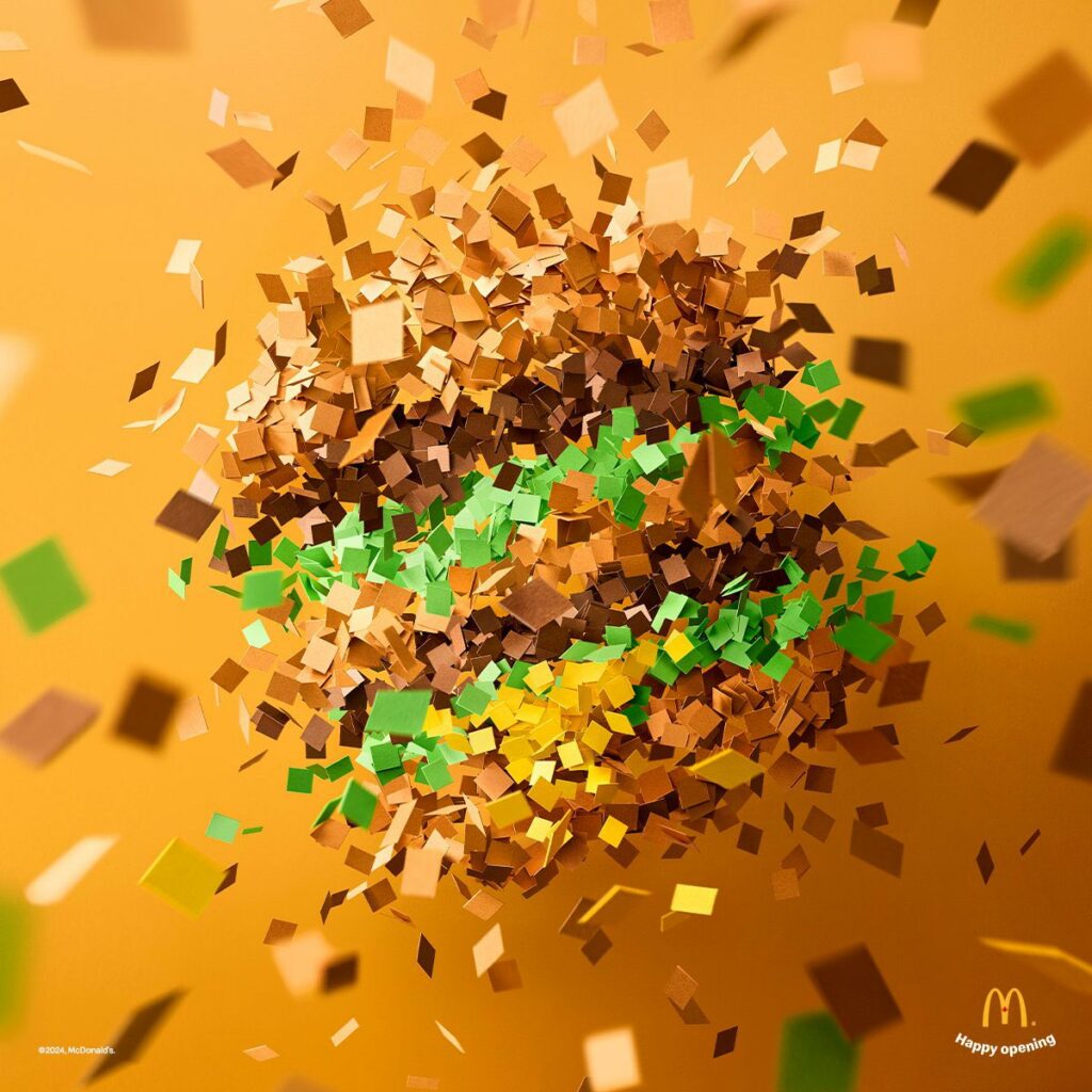Big Mac jako wybuch konfetti – nowy distinctive brand asset McDonald’s?